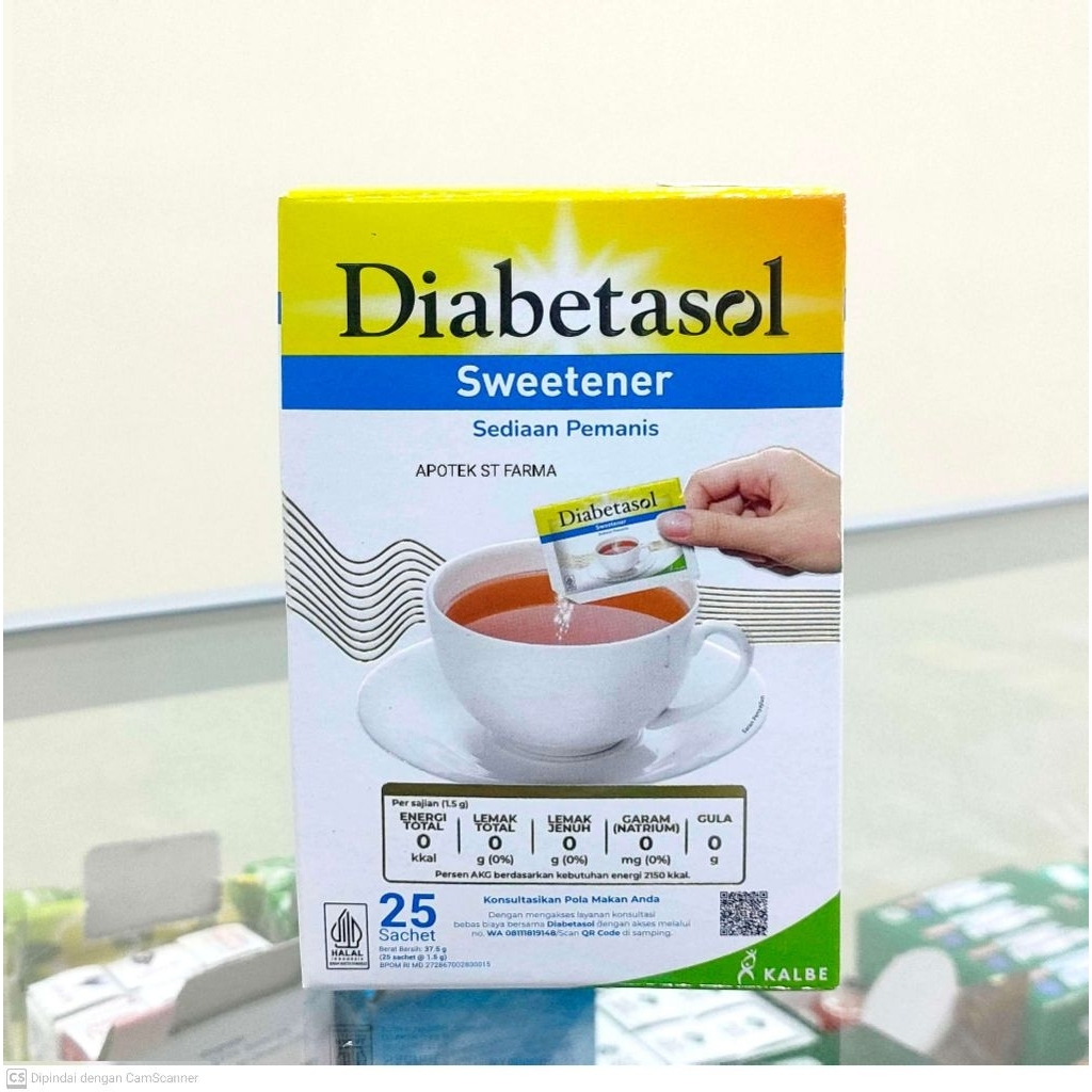 

Diabetasol Sweetener Sediaan Pemanis 37,5 g Isi 25 Sachet