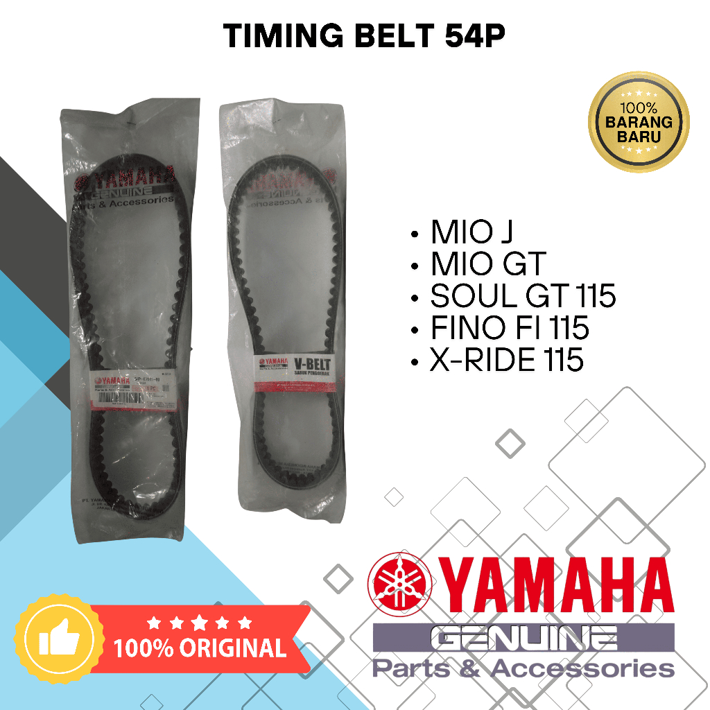 Vbelt/ Vanbelt ORIGINAL 54P Mio J Fino 115 Mio GT Soul GT 115 Xride 115 Asli Yamaha Genuine