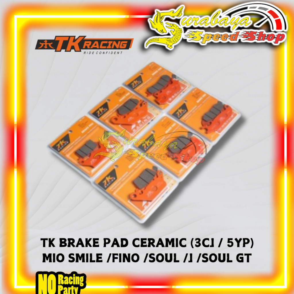 TK BRAKE PAD CERAMICS (3CJ/5YP) MIO SMILE/ FINO/ MIO SOUL/ MIO J/ SOUL GT/ XRIDE/ XEON ORIGINAL 100%