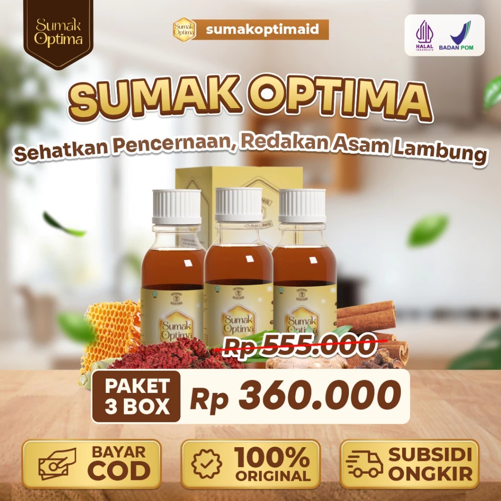 

Madu Sumak Optima Paket HEMAT 3 Box Atasi Maag Asam Lambung Gerd Tingkatkan Imunitas Jaga Kesehatan Tubuh