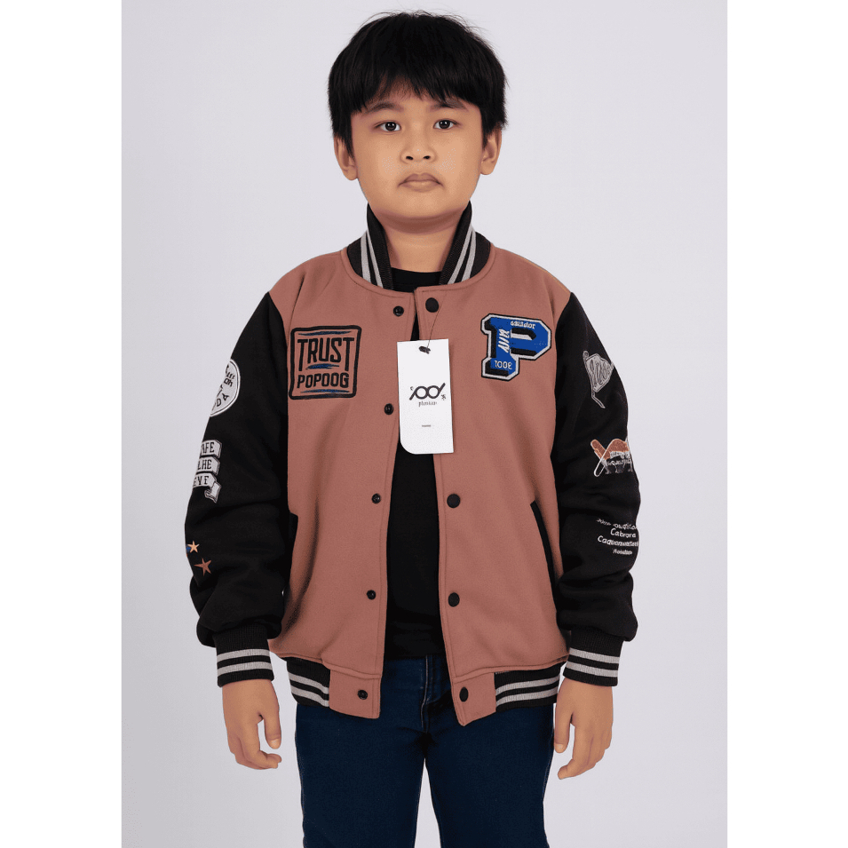 Jaket Varsity Baseball Full Bordir Anak-anak / Jaket Baseball Anak unisex