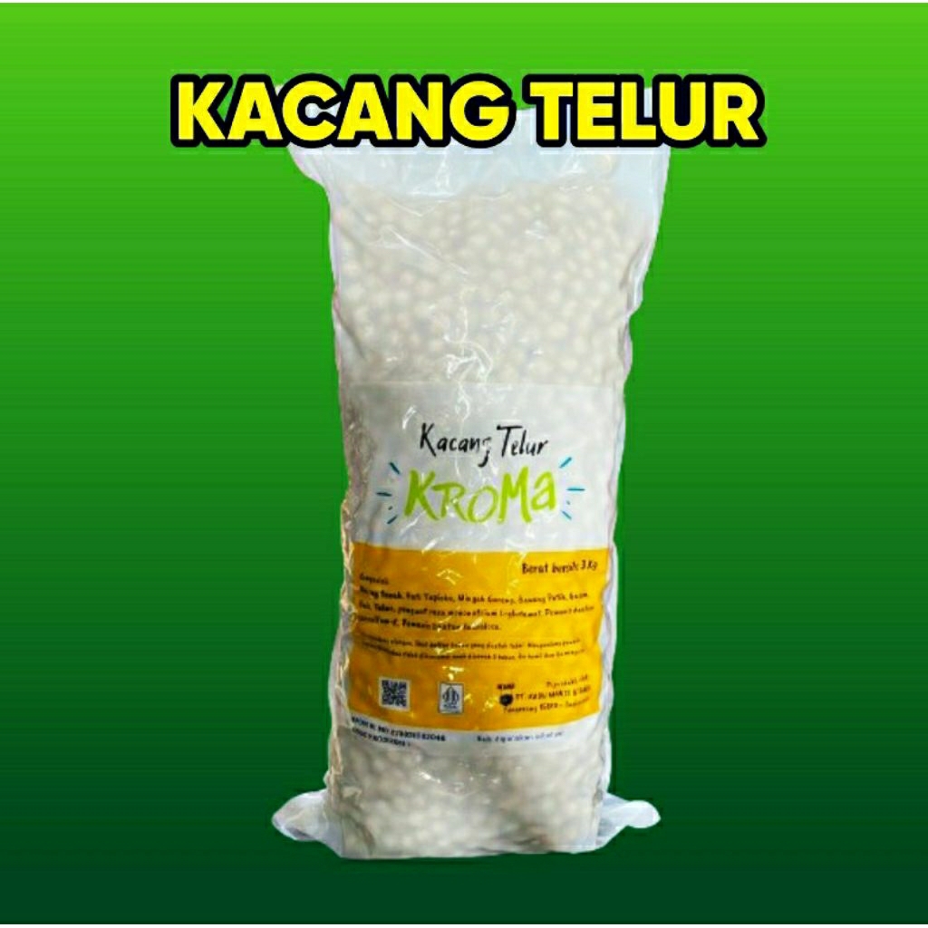 

KACANG TELUR ( SUKRO ) KEMASANBALL BERAT BERSIH 3 KG