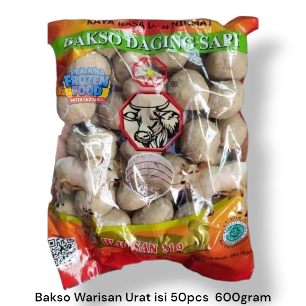 

Bakso Warisan Urat 319 isi 50pcs 600gram feozen