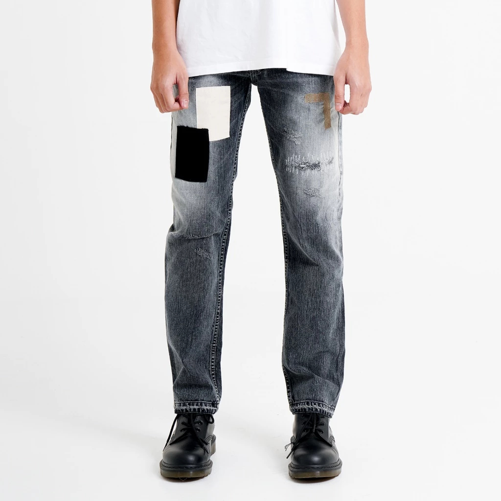 [AMIGOS DE NIMES] ARTISAN I GREY - SLIM STRAIGHT DENIM