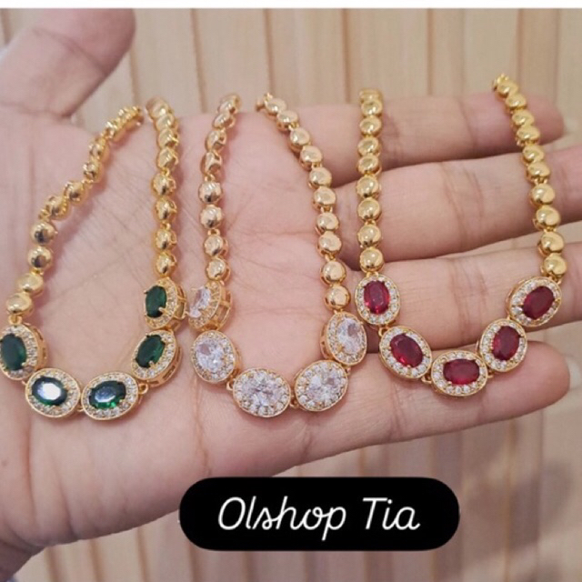 Gelang permata warna warni