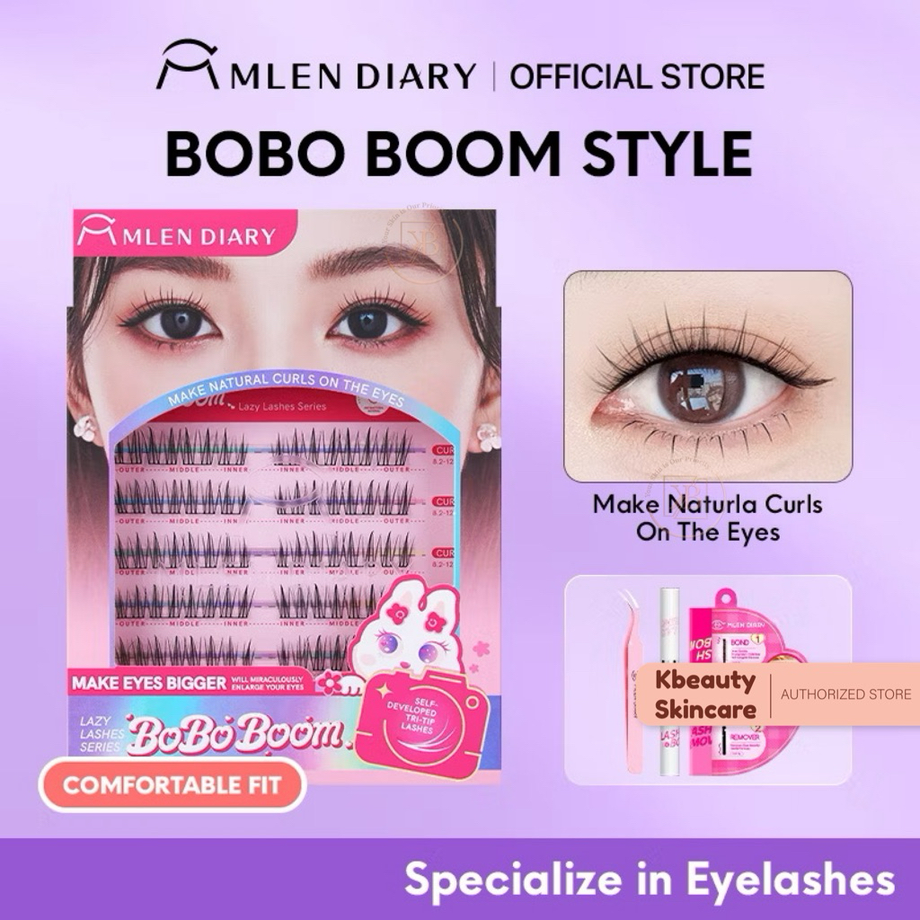 TIDAK INCLUDE LEM DAN PINSET MLEN DIARY Bulu Mata Bling Baby Seri BOBO/DUDU/MEME Bulu Mata Tiga Gaya