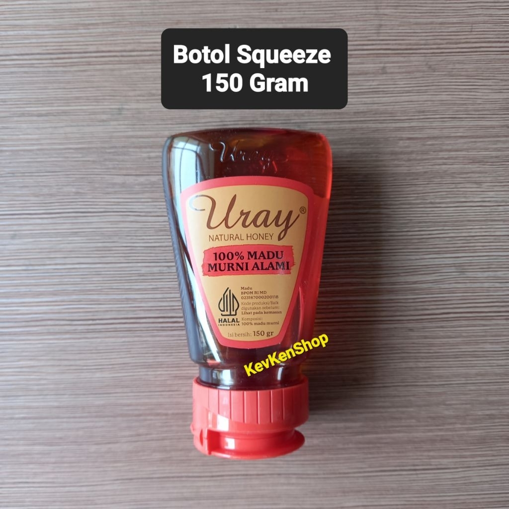 

URAY Madu Murni Alami 150 Gram Natural Honey Kemasan Botol Squeeze 150Gram Original Asli BPOM Halal