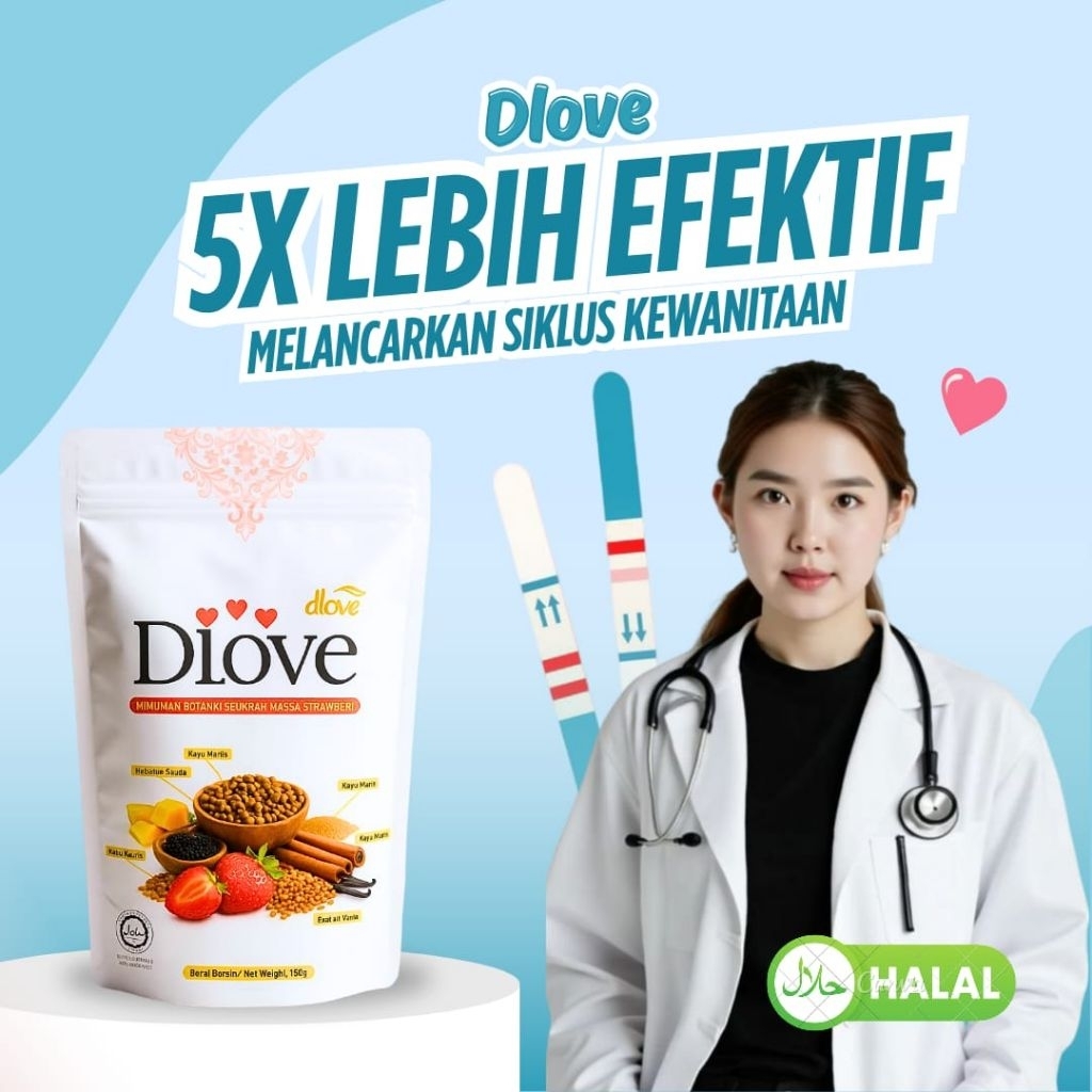 TERBARU  SOLUSI Telat Haid/Mempelancar Haid 1-6 bulan tuntas Dlove Minuman botanikal melancarkan mes