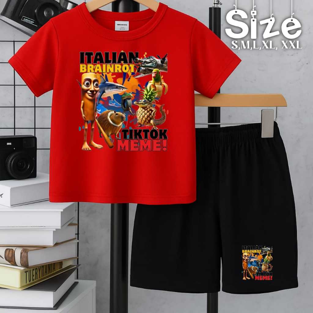 BAJU ANAK ANAK ITALIAN BRAINROT MEME TIKTOK / BAJU UNTUK ANAK LAKI LAKI DAN PEREMPUAN