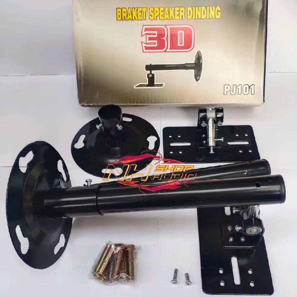 Bracket Speaker Dinding Wall Braket Speaker 3D  Original 1 Set Sepasang 2 Buah Stand Dudukan Speaker