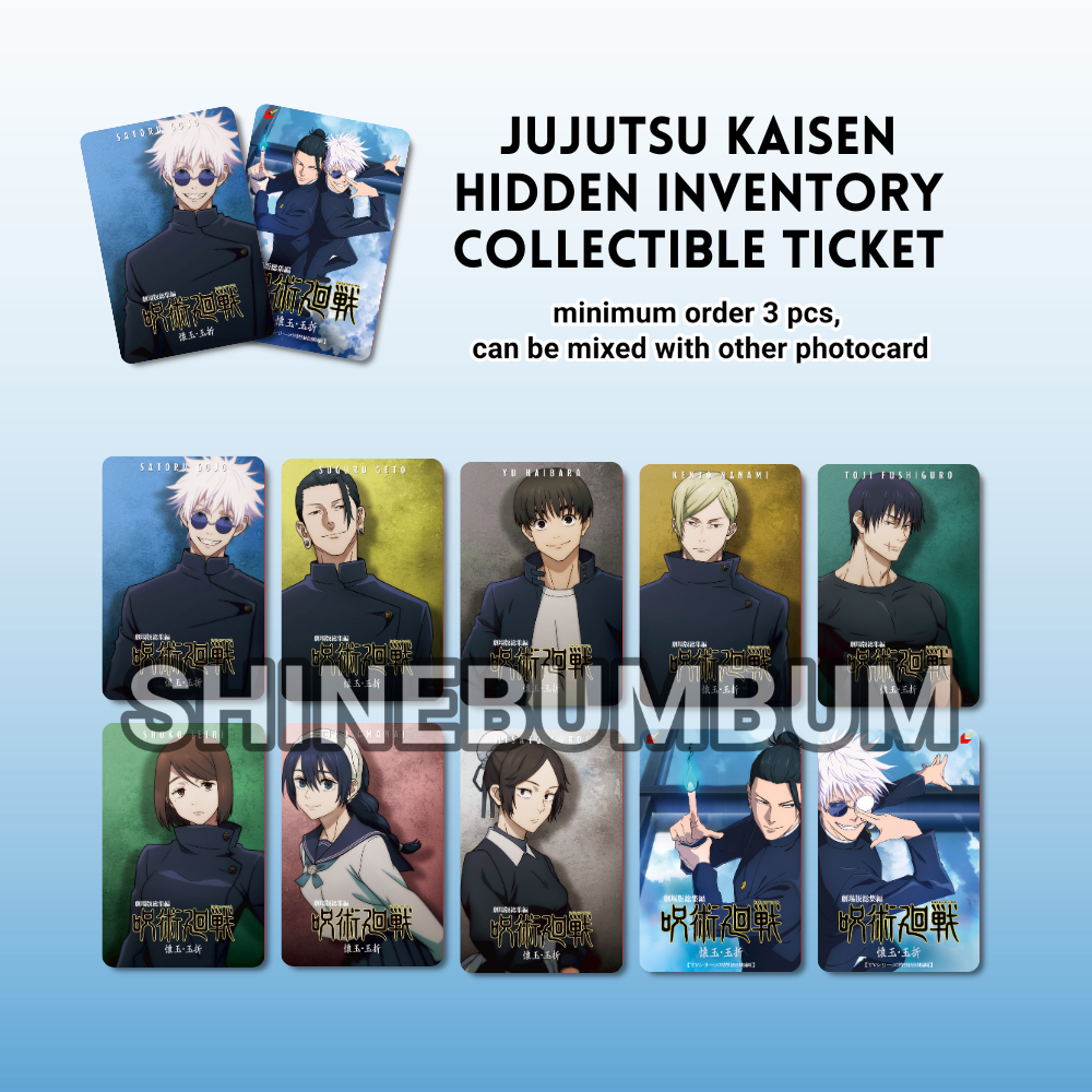 Photocard Jujutsu Kaisen Hidden Inventory Collectible Ticket [SHINEBUMBUM]