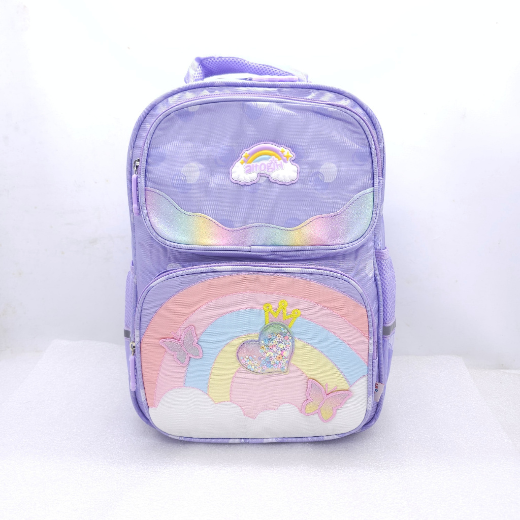 TAS ALTO GIRL PREMIUM MOTIF RAINBOW FULL JAS HUJAN TAS COLORFULL BANYAK MODEL 4 RUANG 18 INCHI / RAN