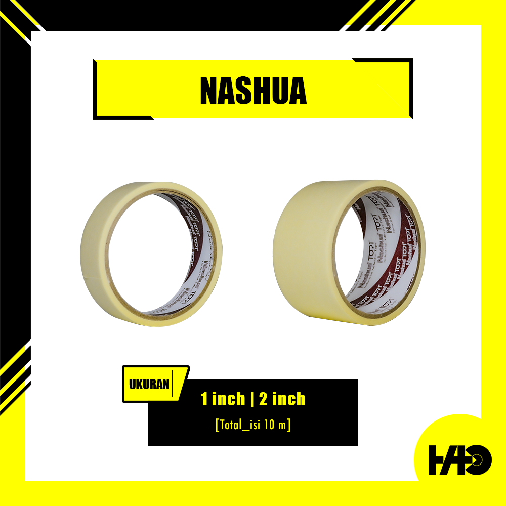 

Isolasi Kertas "Masking Tape" Panjang 10 m Ukuran 1 inch | 2 inch -Nashua-