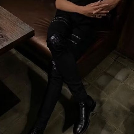 Rucas Diamond Leather Jeans "New Era Begins Collection"