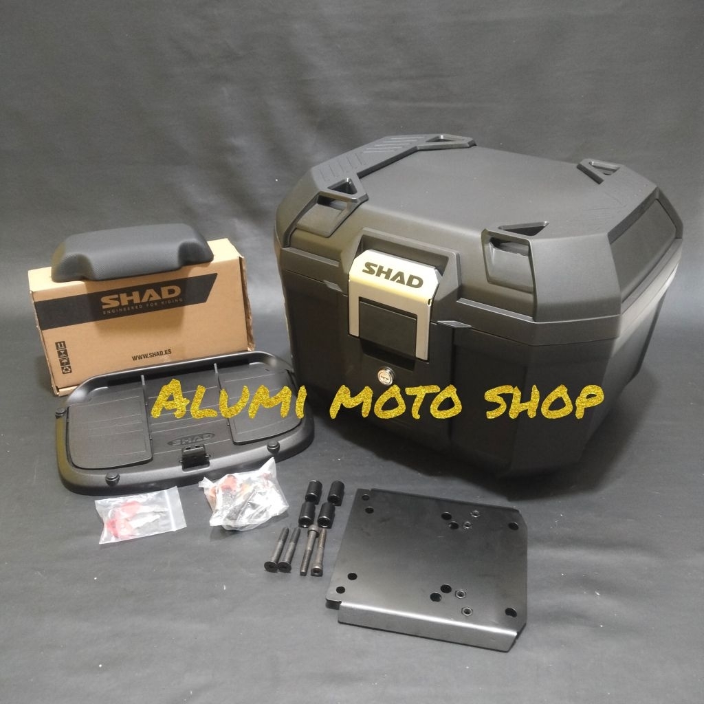 paketan box shad terra 41 komplit dengan sandaran dan breket box honda pcx karbu pcx 150 dan pcx 160