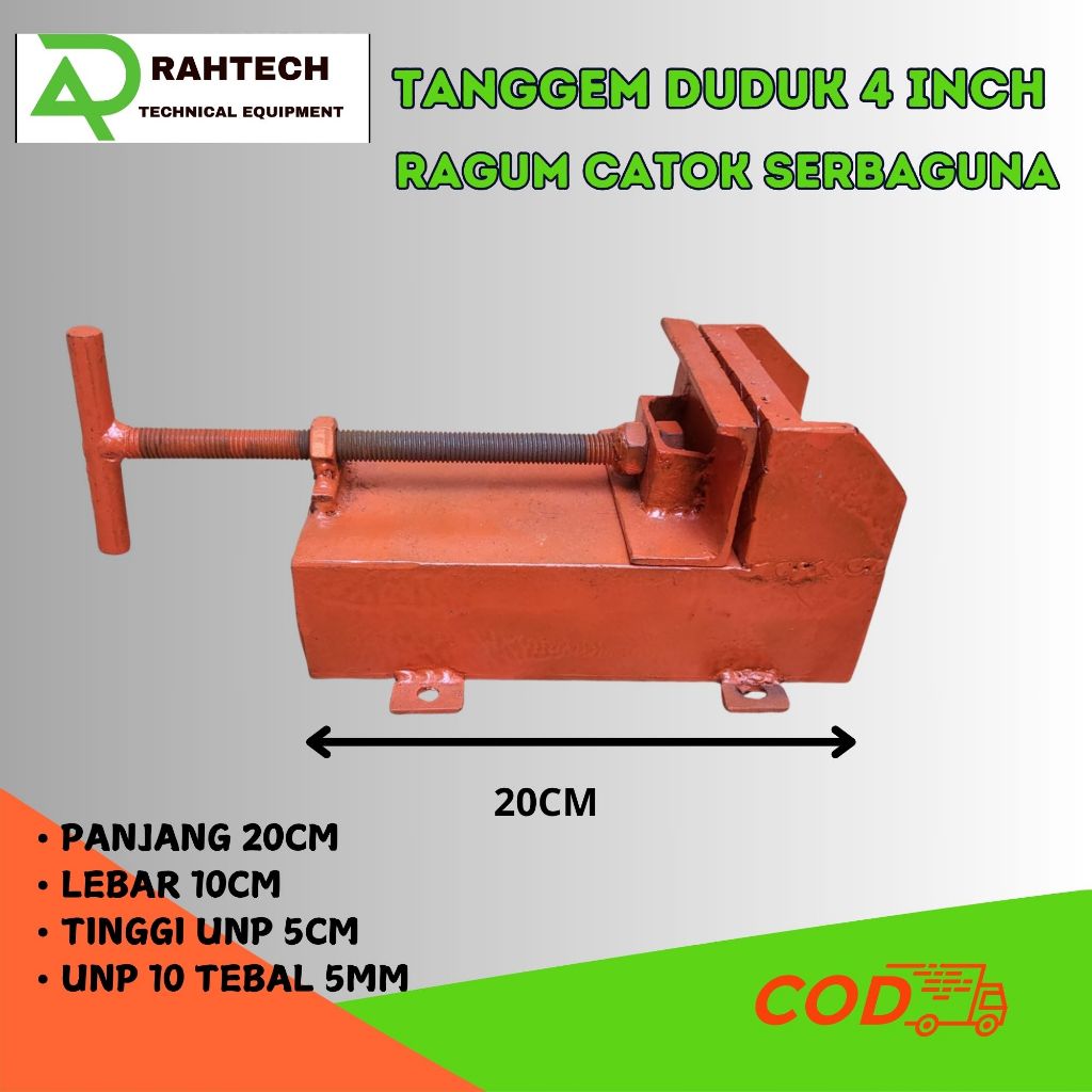 Tanggem duduk 4 inch Ragum Catok Besi Multifungsi | alat penjepit besi penjepit serbaguna