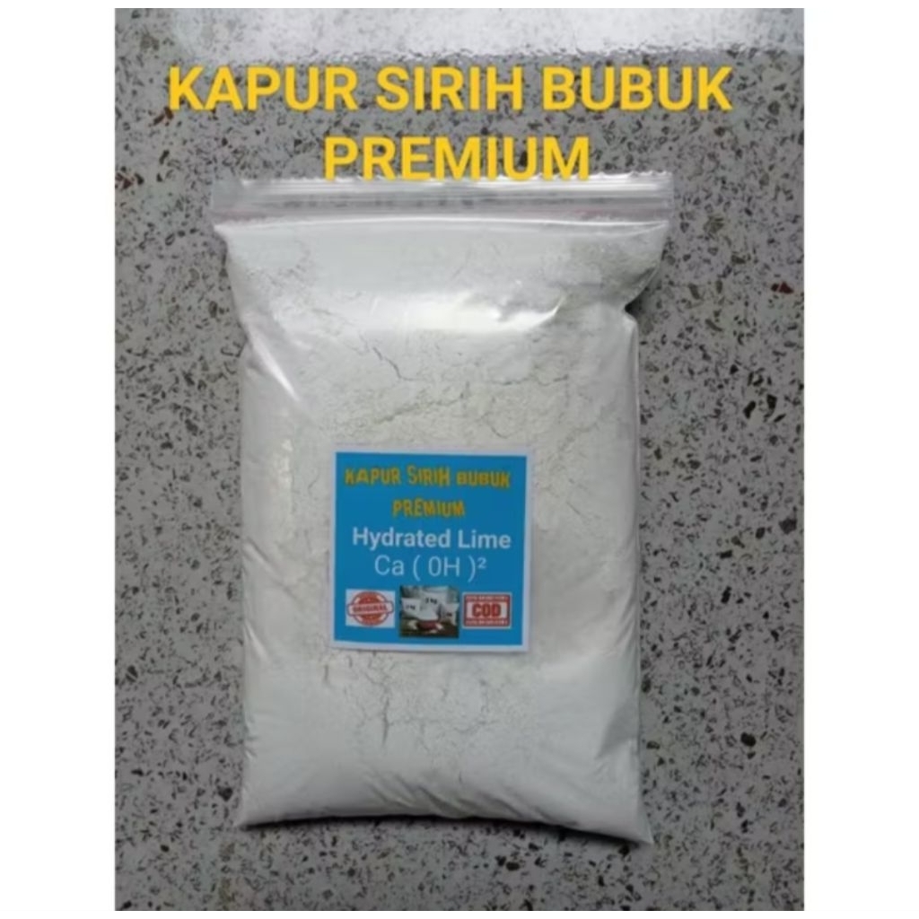 kapur sirih bubuk hydrated lime ca (0H)² 5kg