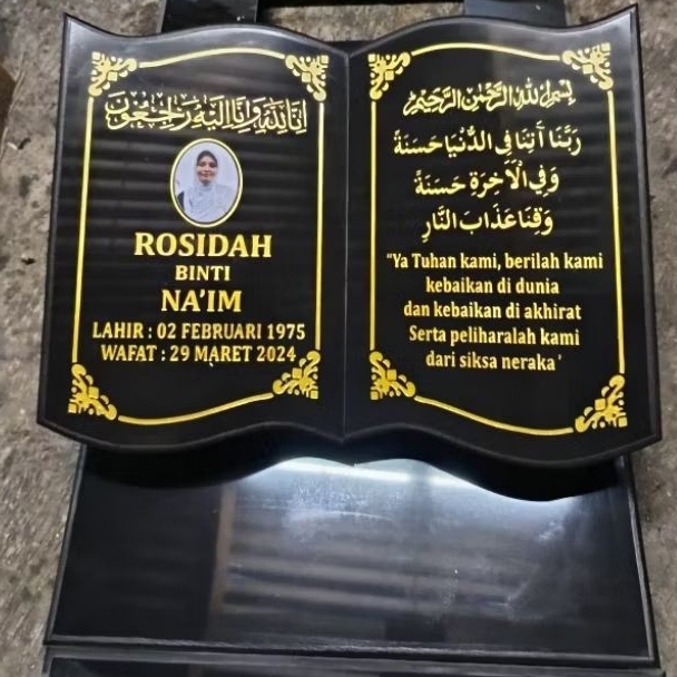 TERBARU batu nisan buku granit tile plus foto uk 40*40 termurah