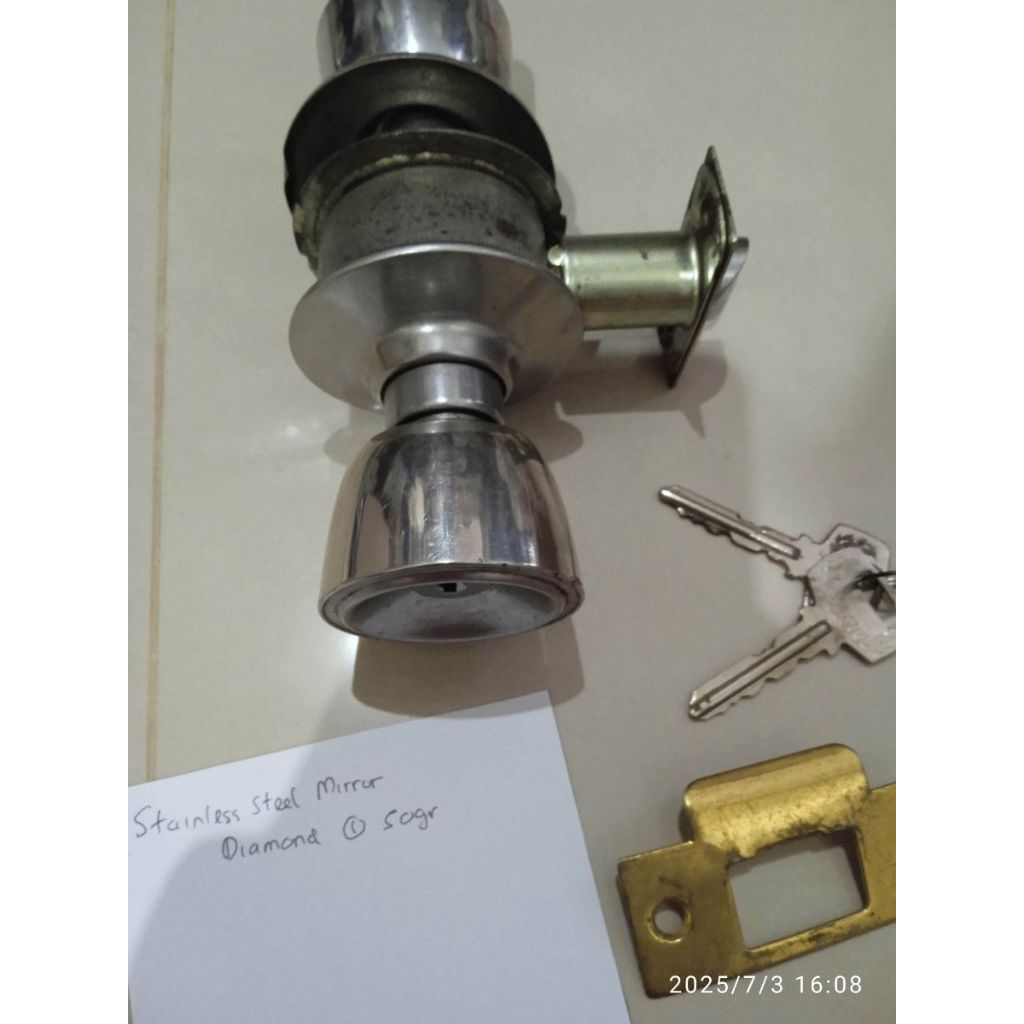 Knobset cylindrical Lock handle set kunci bulat handle kamar mandi Diamond