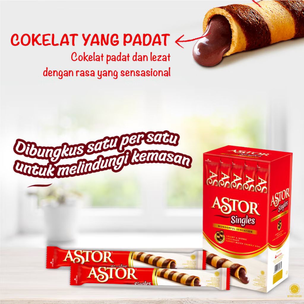 

Astor Singles – Wafer Stick Cokelat Isi Padat isi 20