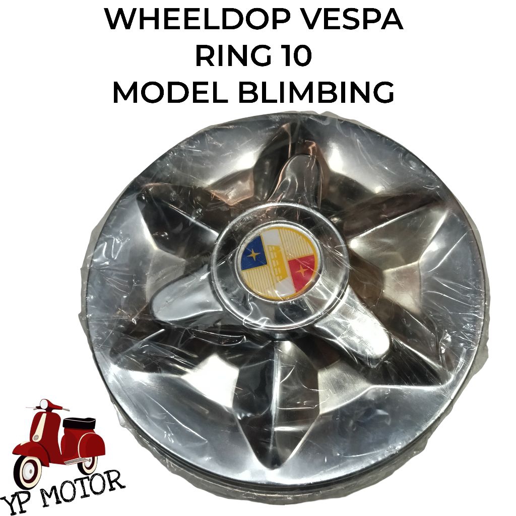 Wheeldop Whildop Dop Vespa PX Ring 10 Model Belimbing Sparepart Aksesoris Variasi Sukucadang Vespa