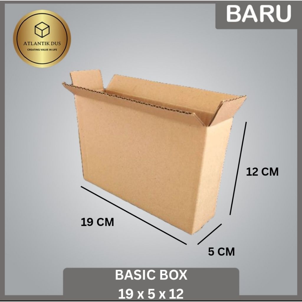 

bisa custom KARDUS / KARTON BOX POLOS Uk. 19x5x12 CM dus paking olshop untuk komik buku novel
