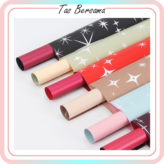 

20 LEMBAR Kertas Bunga Motif Bi Colour Cellophane Flower Wrapping Paper Cellophane Ecer Kertas Florist KB6022