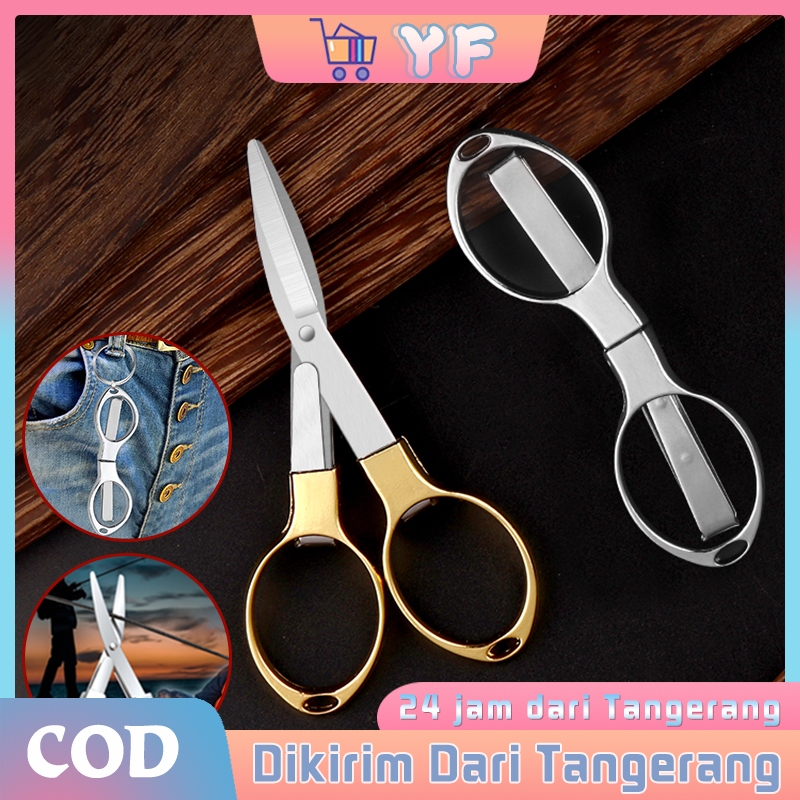 

Gunting Lipat Serbaguna Stainless / Outdoor Gunting Portable / Gunting Pancing Berbentuk 8