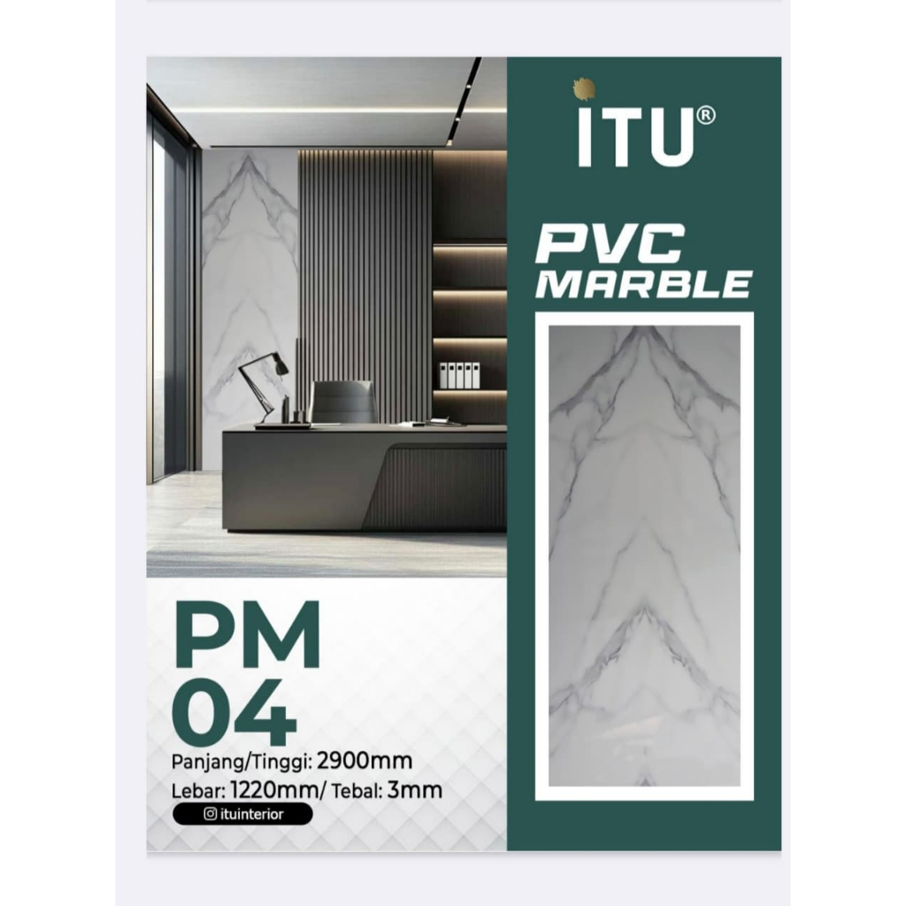 Panel Dinding PVC Marmer — Anti Air, Mudah Dipasang, Estetik untuk Dekorasi Dinding