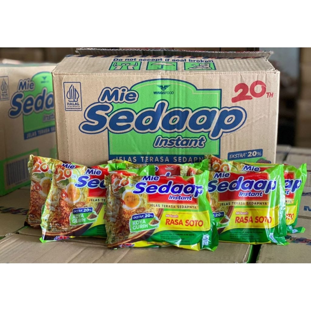 

Forcysn Mie Sedaap Goreng / Mie Soto / Mie Korean Selection Satu Karton / Dus Isi 40