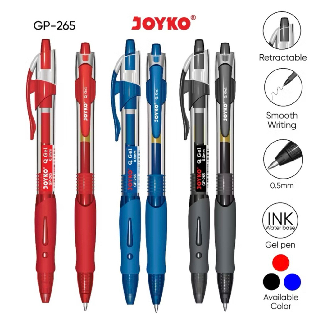 

JoyKO Gel Pen Pulpen Pena GP-265 Q Gel 0.5 mm