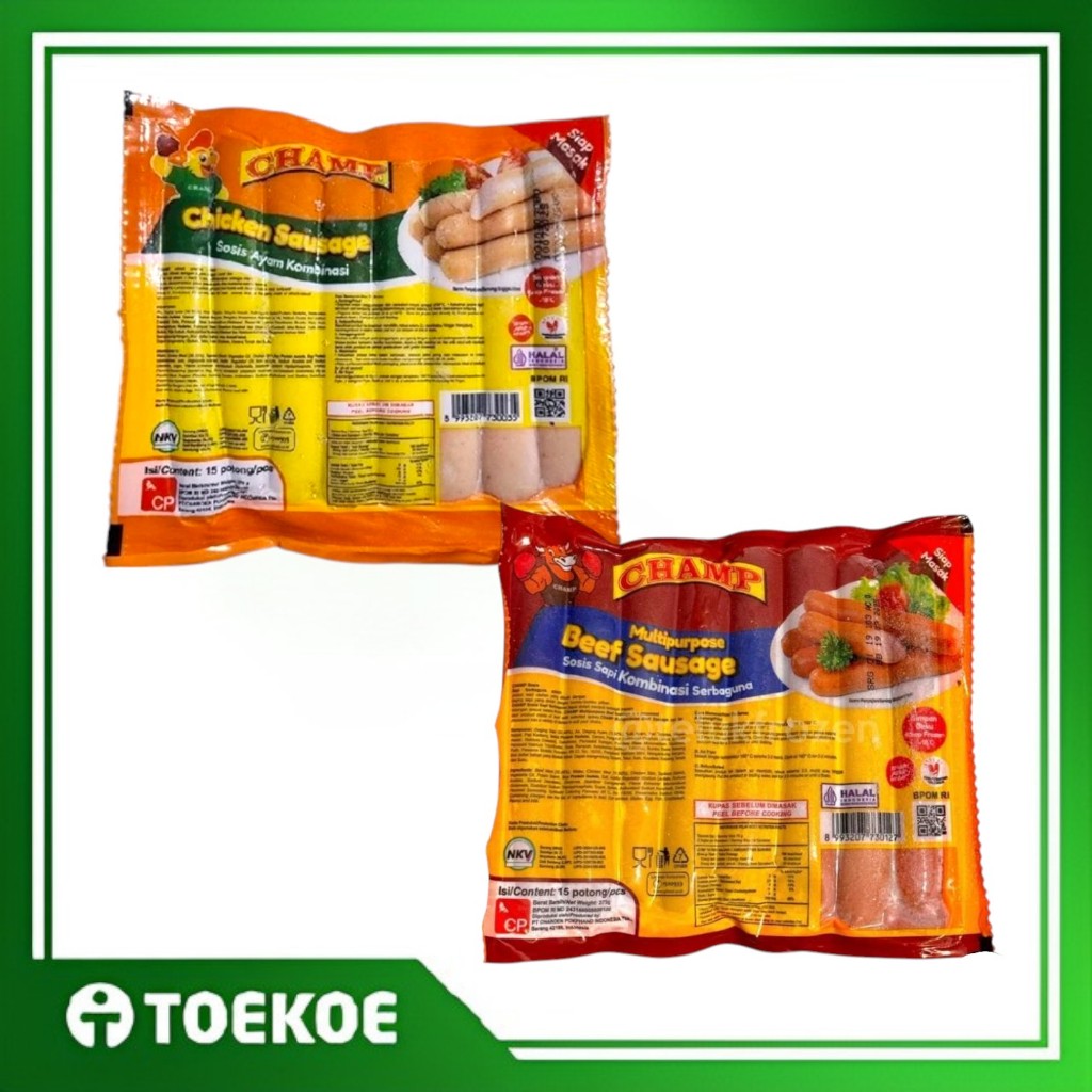 

TOEKOE Champ Sausage 375gr Chicken Beef (15pcs)