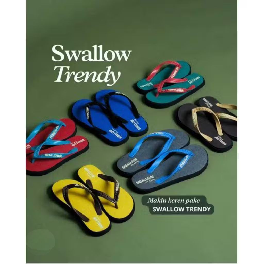 Grosir 6pcs  sandal Swallow Trendy/ sandal swallow pria