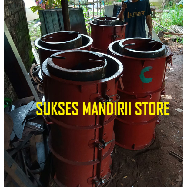 Cetakan Buis Beton Diameter 30 cm Tinggi 100 cm - Cetakan Buis Beton Silinder Saluran Air