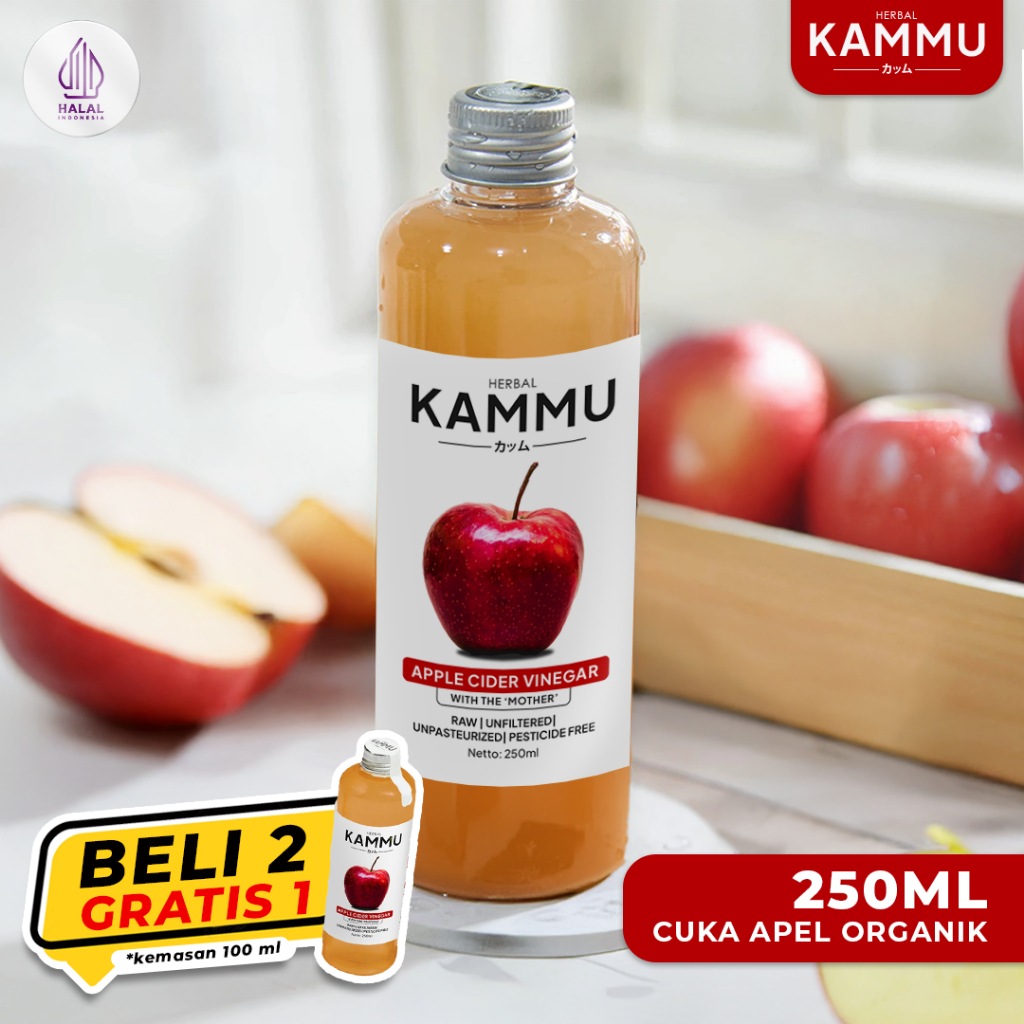 

HERBAL KAMMU - Cuka Apel Asli With Mother 250ml