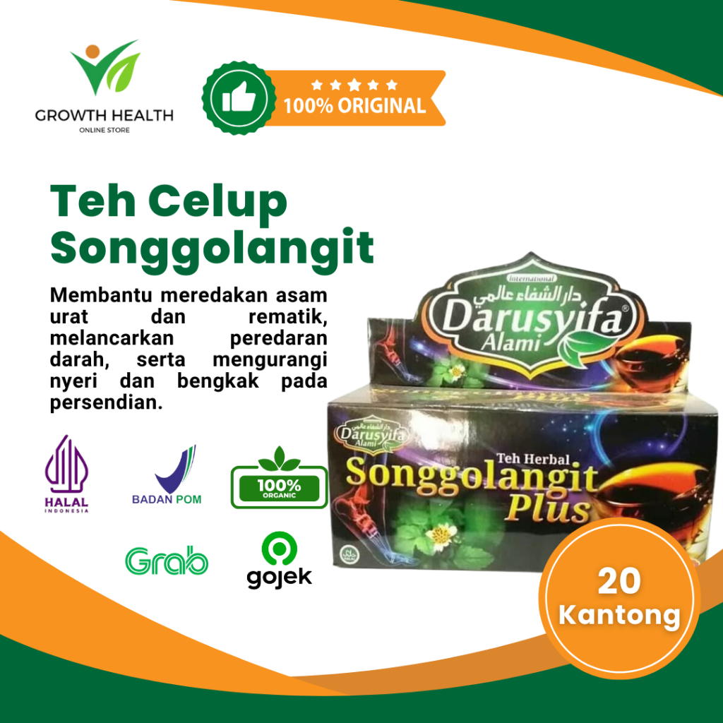 

Teh Celup Songgolangit Darusyifa untuk Asam Urat dan Rematik