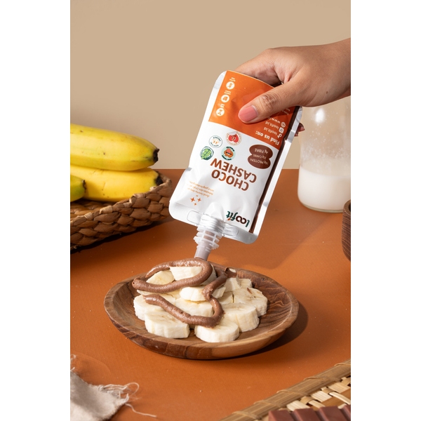 

Loofit Peanut Butter / Selai Kacang Choco Cashew Pouch 100g Tanpa Gula Tambahan Lembut & Organik