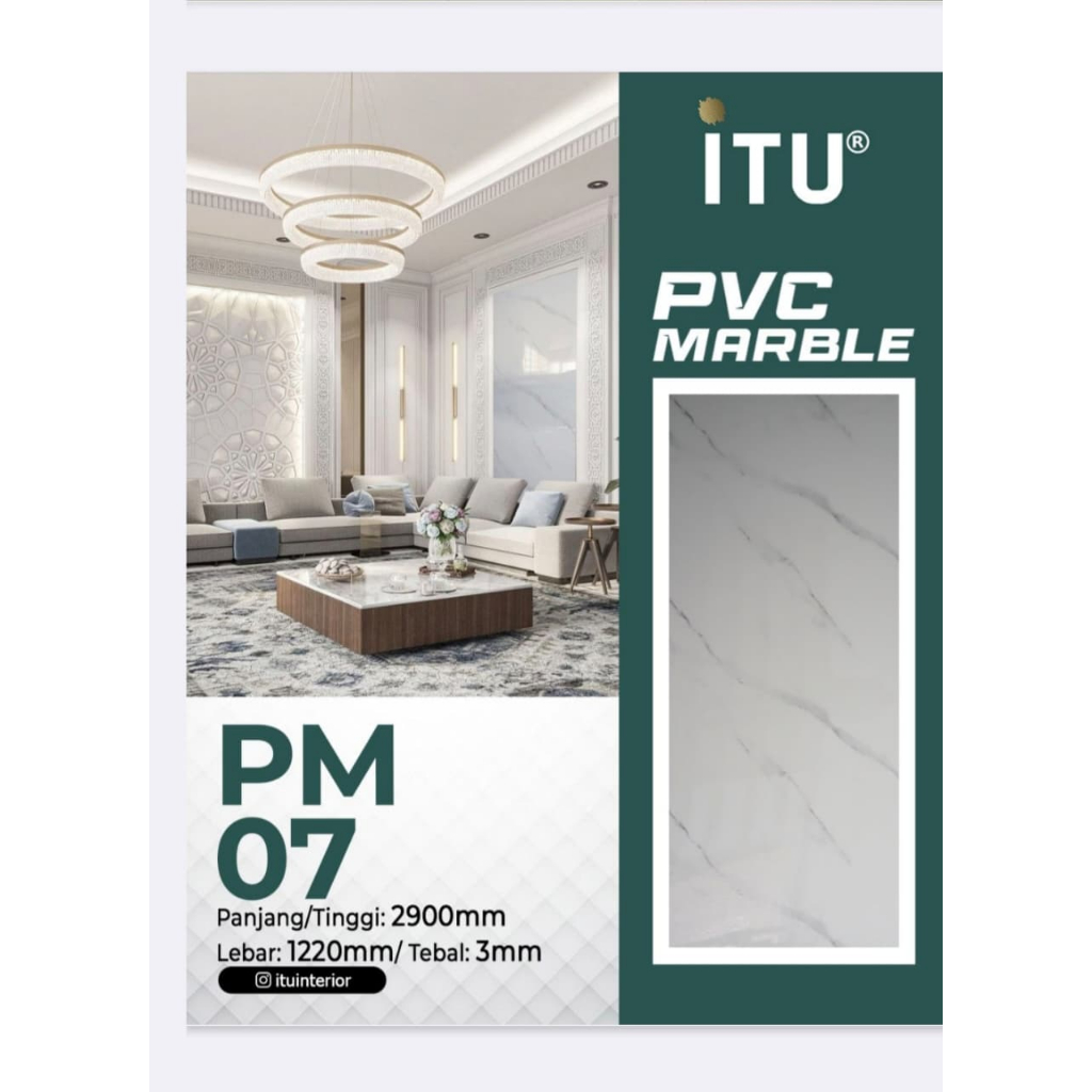 Panel Dinding PVC Marmer — Anti Air, Mudah Dipasang, Estetik untuk Dekorasi Dinding