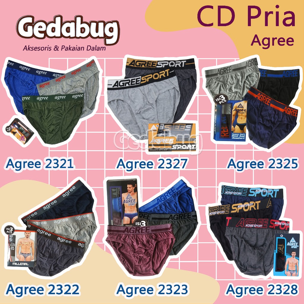 CD Agree Sport 2308 2321 2322 2323 2325 2326 2327 2328 / Celana Dalam Pria Agree Sport | Gedabug