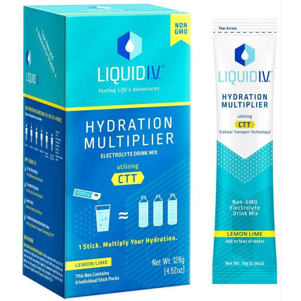 

Liquid I.V Hydration Multiplier Lemon Lime Box, 8 Count