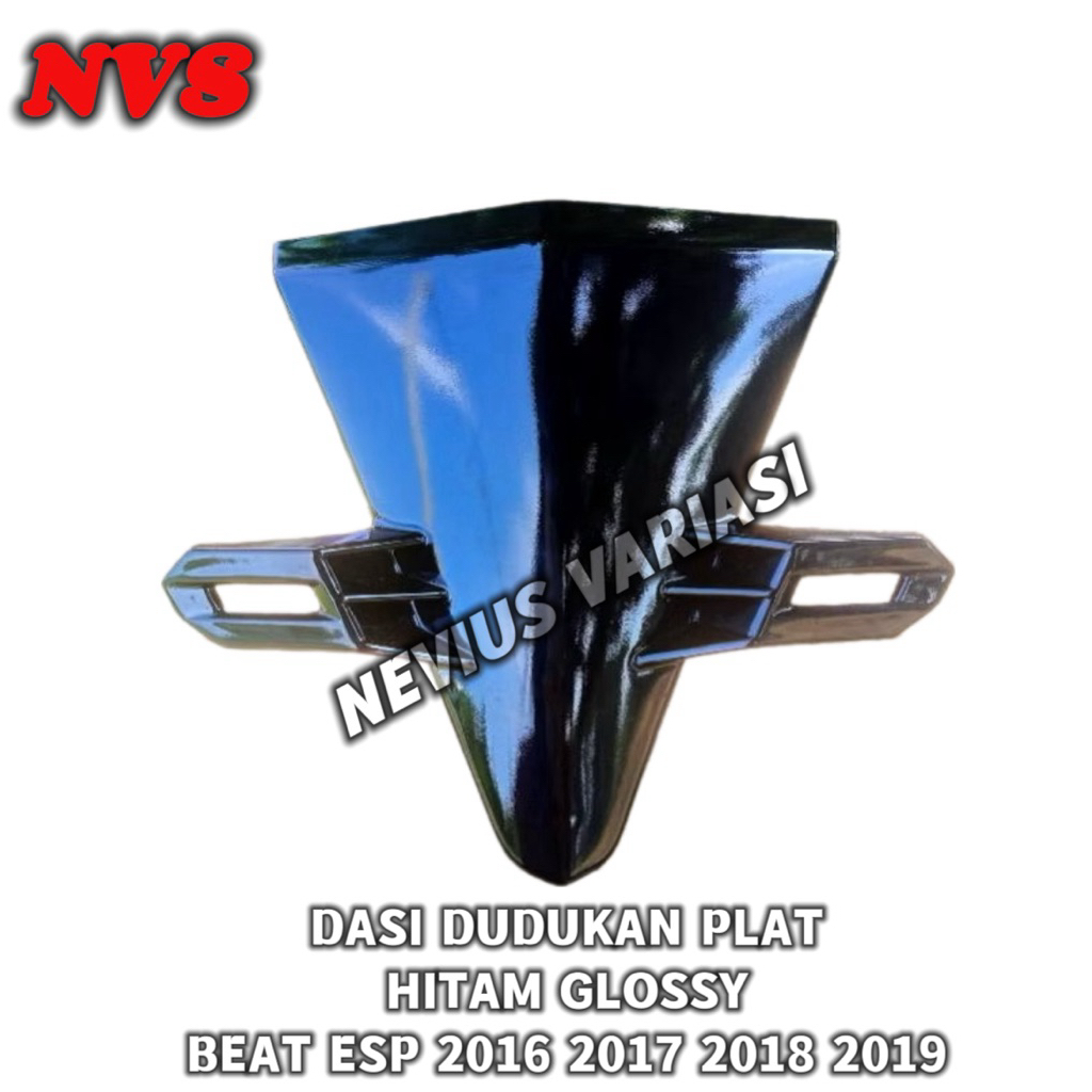 Dasi Tameng Dudukan Plat Nomor Beat Esp 2016 2017 2018 2019 Dasi Beat Esp Model Original Hitam Gloss