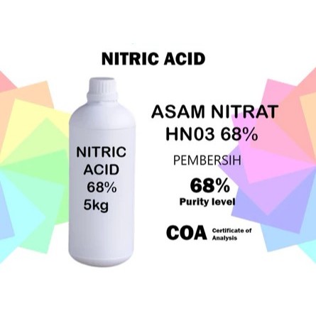 NEW Nitric Acid 5kg / Asam Nitrat / Belgia 68% / HNO3 / Nitric Murah PREMIUM