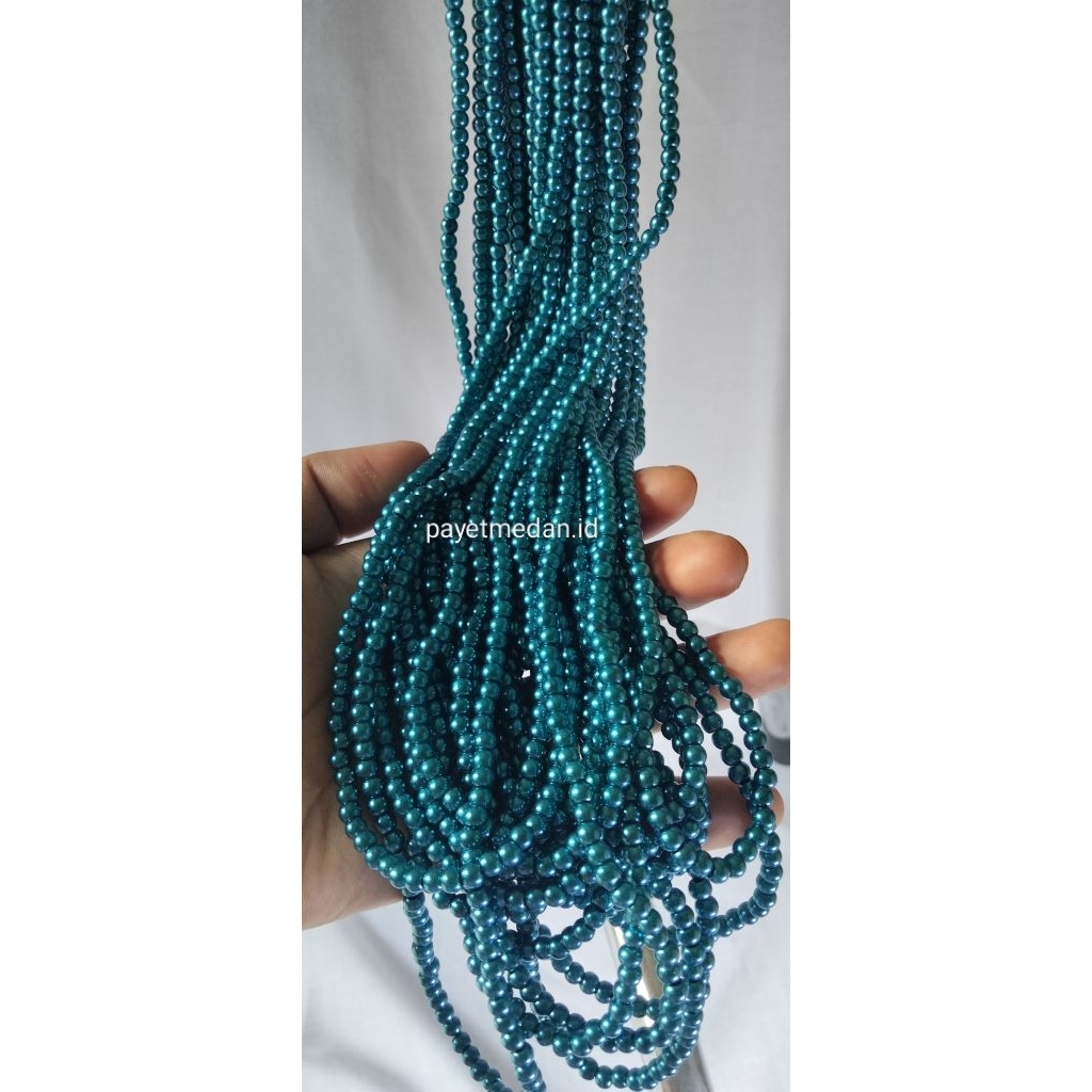 Payet Mutiara sintetis ukuran 4mm mote berat
