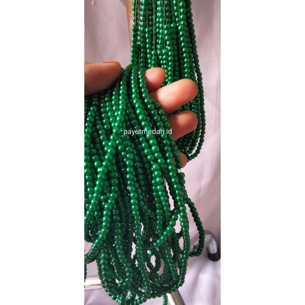 Payet Mutiara sintetis ukuran 4mm mote berat