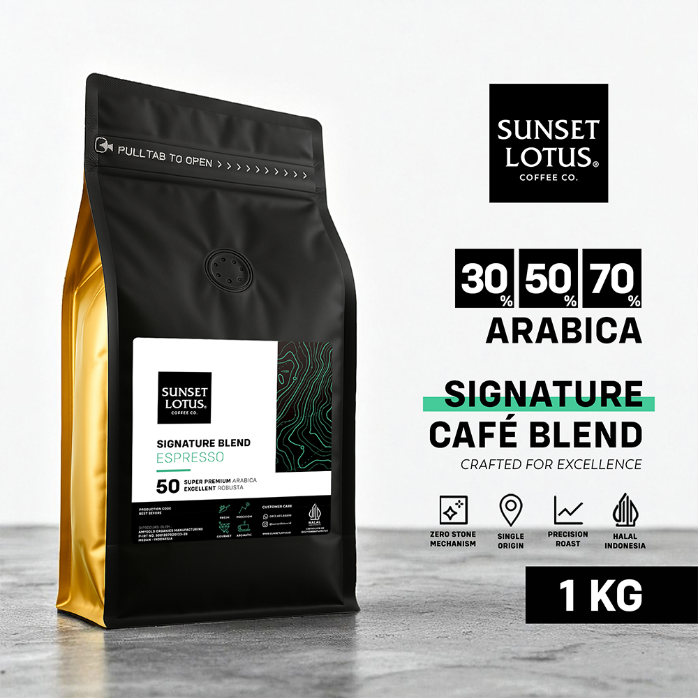 

Sunset Lotus Signature Blend Series 1 Kg - Arabica Robusta 100% MTD Roast