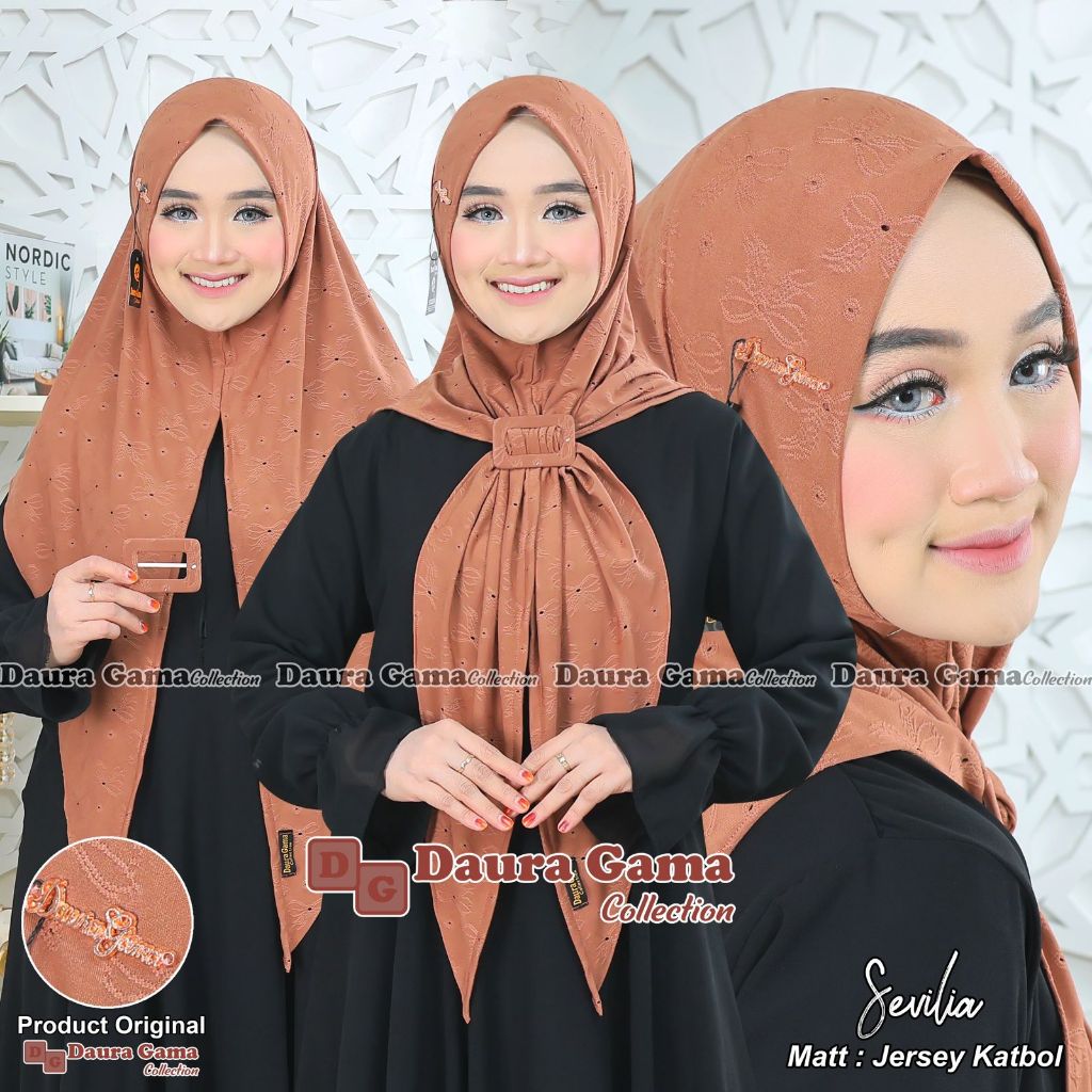 SEGITIGA INSTAN SEVILA GESPER KATBOL / HIJAB KEKINIAN JERSEY KATBOL ORI DAURA GAMA