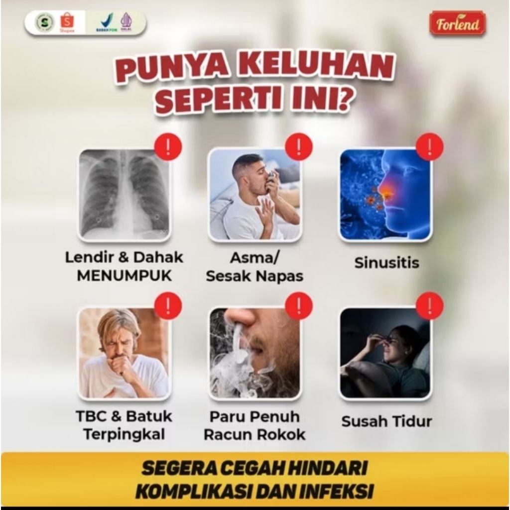 

Asma Sesak Nafas Batuk Berdahak Lendir/Kering FORLEND Solusinya Rasakan manfaatnya Sekarang Juga