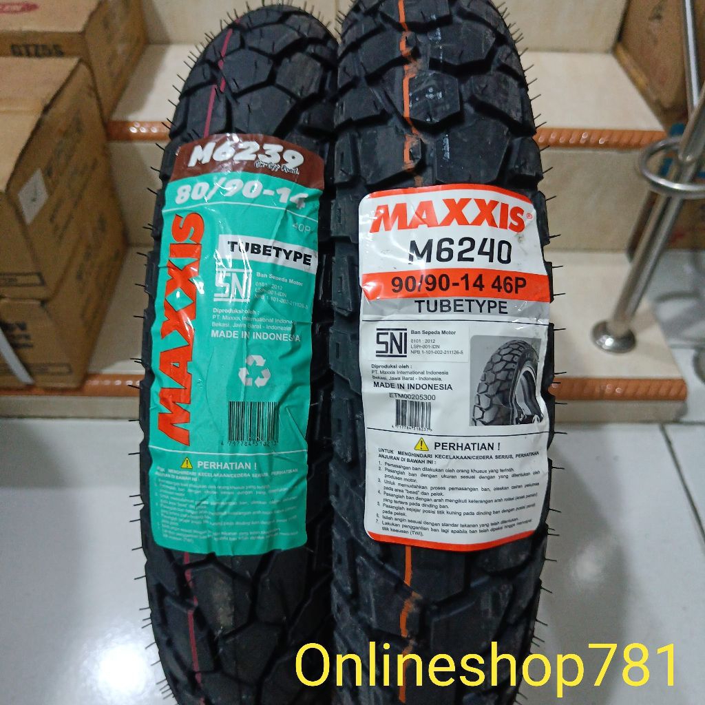 BAN LUAR 80/90-14 & 90/90-14 MAXXIS M6239/6240 TUBETYPE