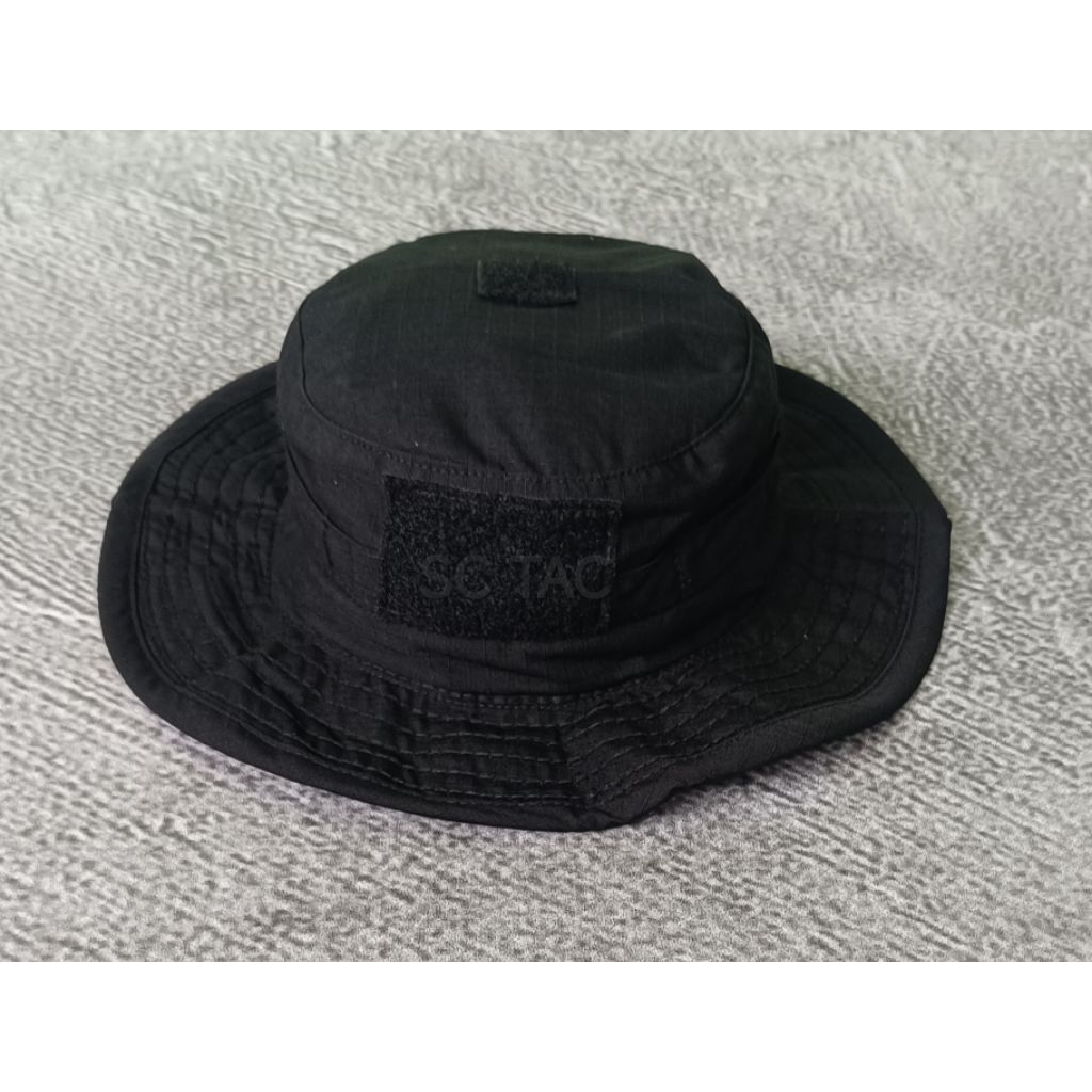 Topi RIMBA TACTICAL HITAM/Topi RIMBA TACTICAL PEREKAT HITAM