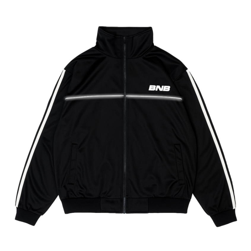 Bitsnbobs Jacket Tracktop Reflective Kyro Black Jacket Reflective